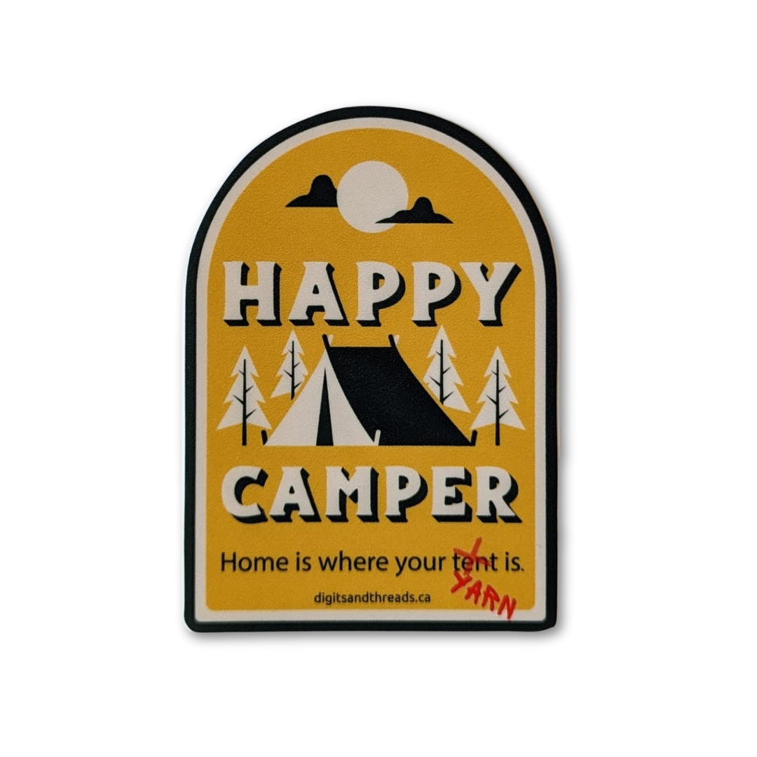 "Home Is Where Your Yarn Is" Sticker