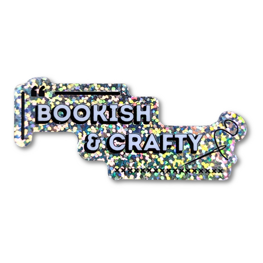 Bookish & Crafty Glitter Sticker